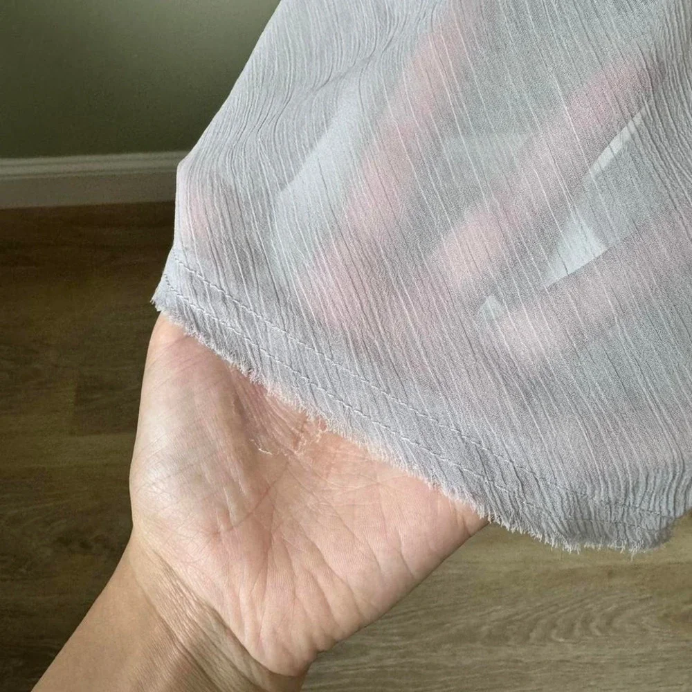 Enza Costa Light Gray Layered Mini Skirt – Size 2 (Fits Like M)  Beautiful light